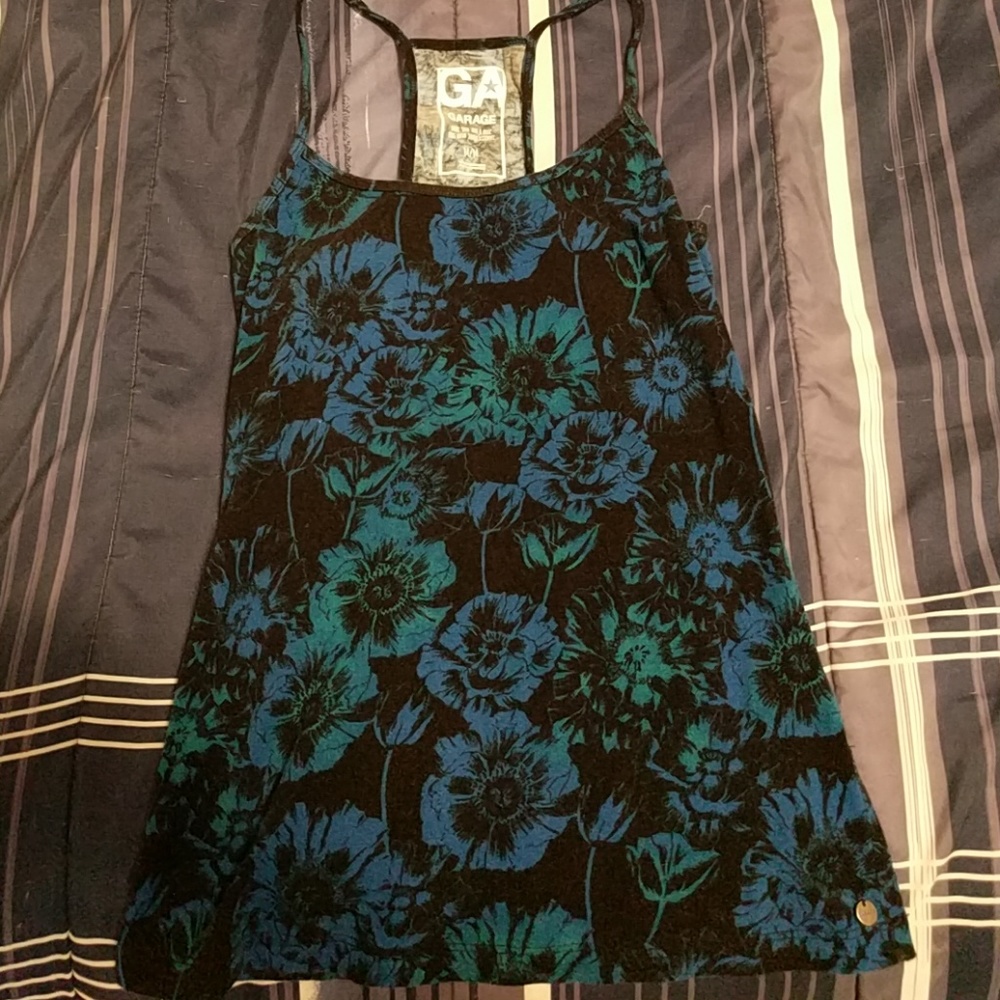 Spaghetti strapped, razor back tank top